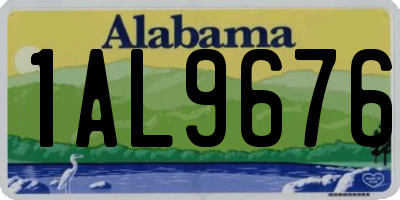 AL license plate 1AL9676