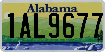 AL license plate 1AL9677