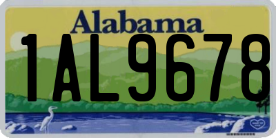 AL license plate 1AL9678