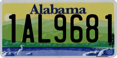 AL license plate 1AL9681