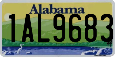 AL license plate 1AL9683