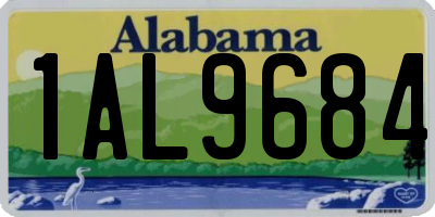 AL license plate 1AL9684