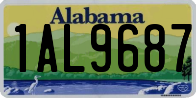 AL license plate 1AL9687
