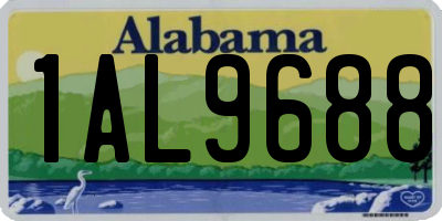 AL license plate 1AL9688
