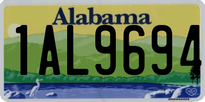 AL license plate 1AL9694