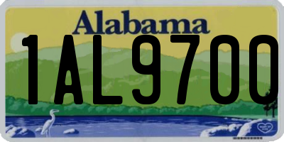 AL license plate 1AL9700