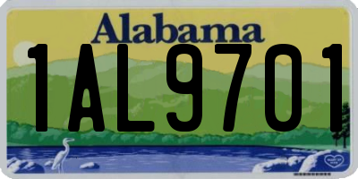 AL license plate 1AL9701