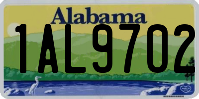 AL license plate 1AL9702