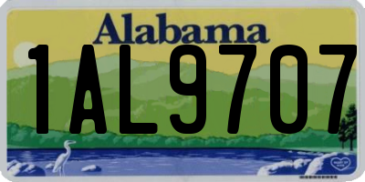 AL license plate 1AL9707