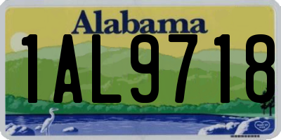 AL license plate 1AL9718