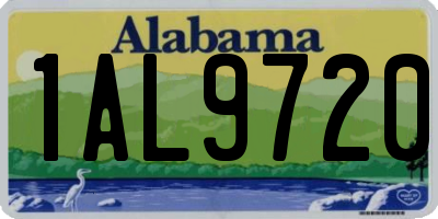 AL license plate 1AL9720