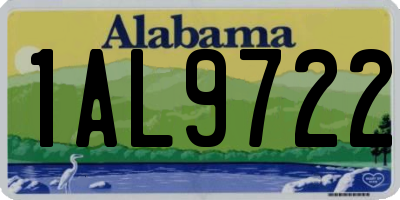 AL license plate 1AL9722