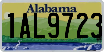 AL license plate 1AL9723