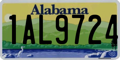 AL license plate 1AL9724