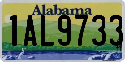 AL license plate 1AL9733