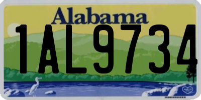 AL license plate 1AL9734