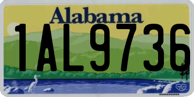 AL license plate 1AL9736