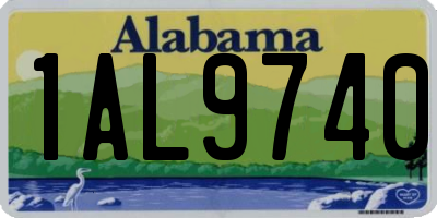 AL license plate 1AL9740