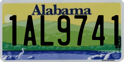 AL license plate 1AL9741