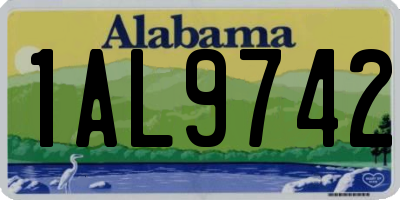 AL license plate 1AL9742
