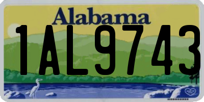 AL license plate 1AL9743