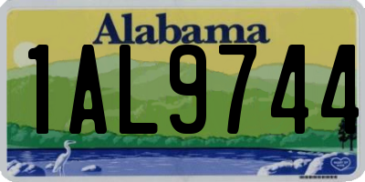 AL license plate 1AL9744
