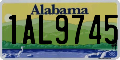 AL license plate 1AL9745
