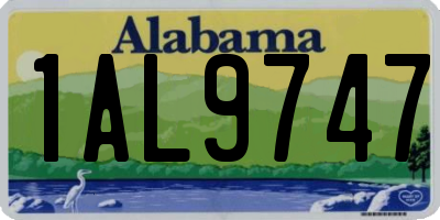 AL license plate 1AL9747