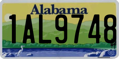 AL license plate 1AL9748