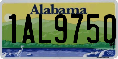AL license plate 1AL9750