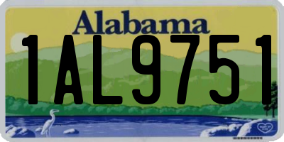 AL license plate 1AL9751