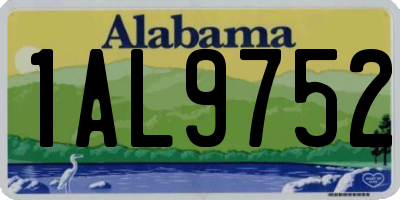 AL license plate 1AL9752