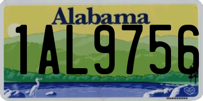 AL license plate 1AL9756