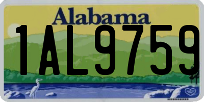 AL license plate 1AL9759
