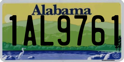 AL license plate 1AL9761