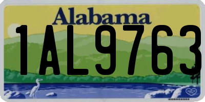 AL license plate 1AL9763
