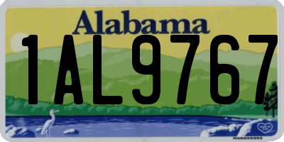 AL license plate 1AL9767