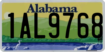 AL license plate 1AL9768