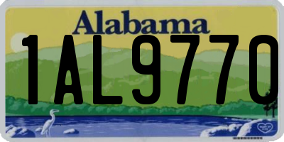 AL license plate 1AL9770