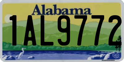 AL license plate 1AL9772