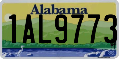 AL license plate 1AL9773
