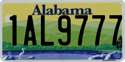 AL license plate 1AL9777