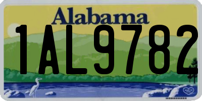 AL license plate 1AL9782