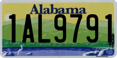 AL license plate 1AL9791