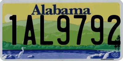 AL license plate 1AL9792