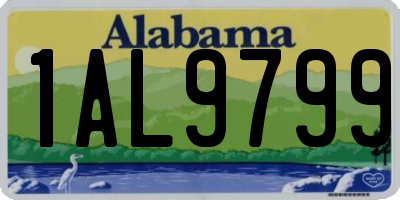 AL license plate 1AL9799