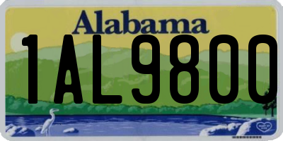 AL license plate 1AL9800