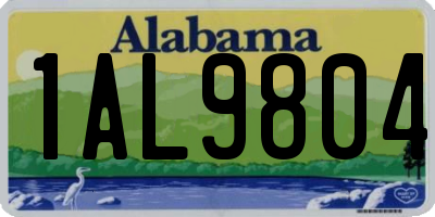 AL license plate 1AL9804