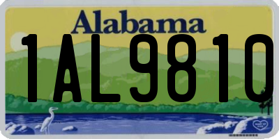 AL license plate 1AL9810