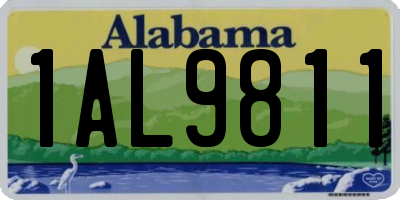 AL license plate 1AL9811